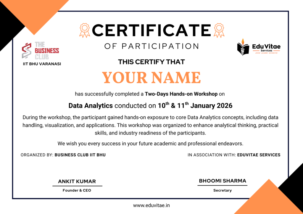 Certified Data Analytics Workshop